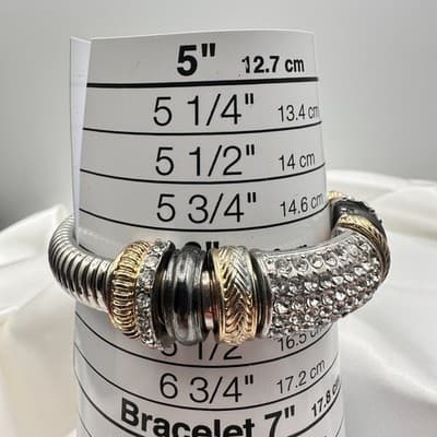 Vintage Y2K Clear Rhinestone Bracelet Retro Statement Women's Classic Jewelry - Thumbnail 11