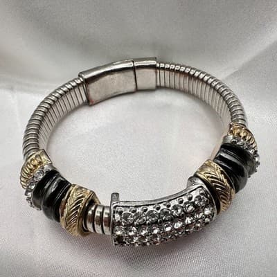 Vintage Y2K Clear Rhinestone Bracelet Retro Statement Women's Classic Jewelry - Thumbnail 3