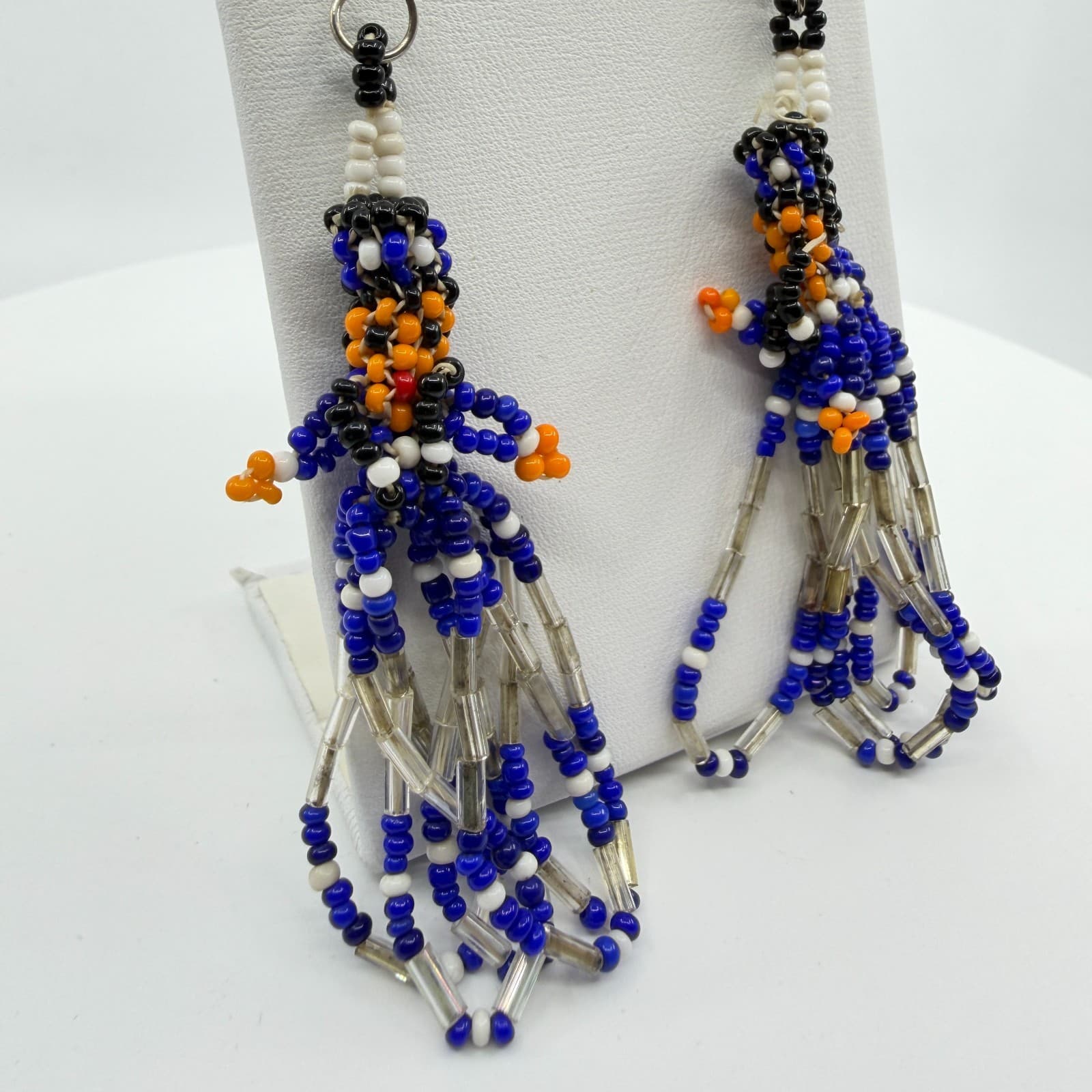 Y2K Boho Beaded Kachina Doll Tassel Earrings Native Southwestern Style Gift - Thumbnail 5