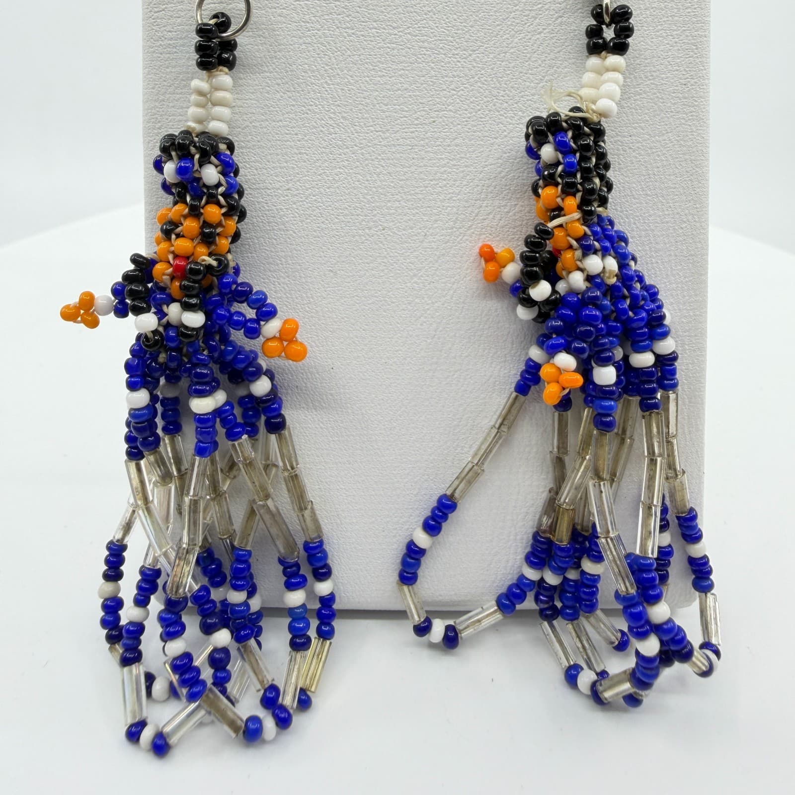 Y2K Boho Beaded Kachina Doll Tassel Earrings Native Southwestern Style Gift - Thumbnail 3