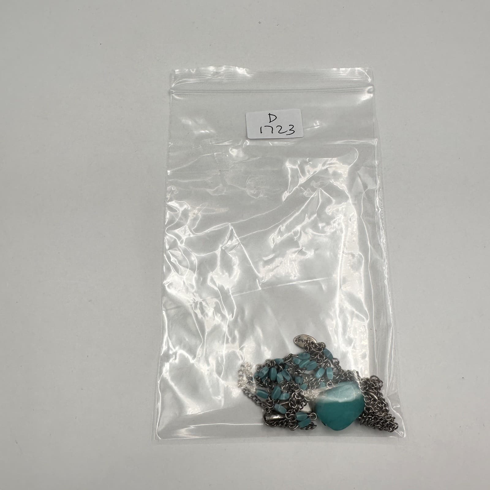 Vintage Y2K Multi Stand Necklace Silver Tone Faux Turquoise Blue Stone Jewelry - Thumbnail 10