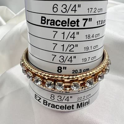 Vintage Y2K Gold tone Rhinestone Bracelet Women's Classic Fashion Jewelry - Thumbnail 11