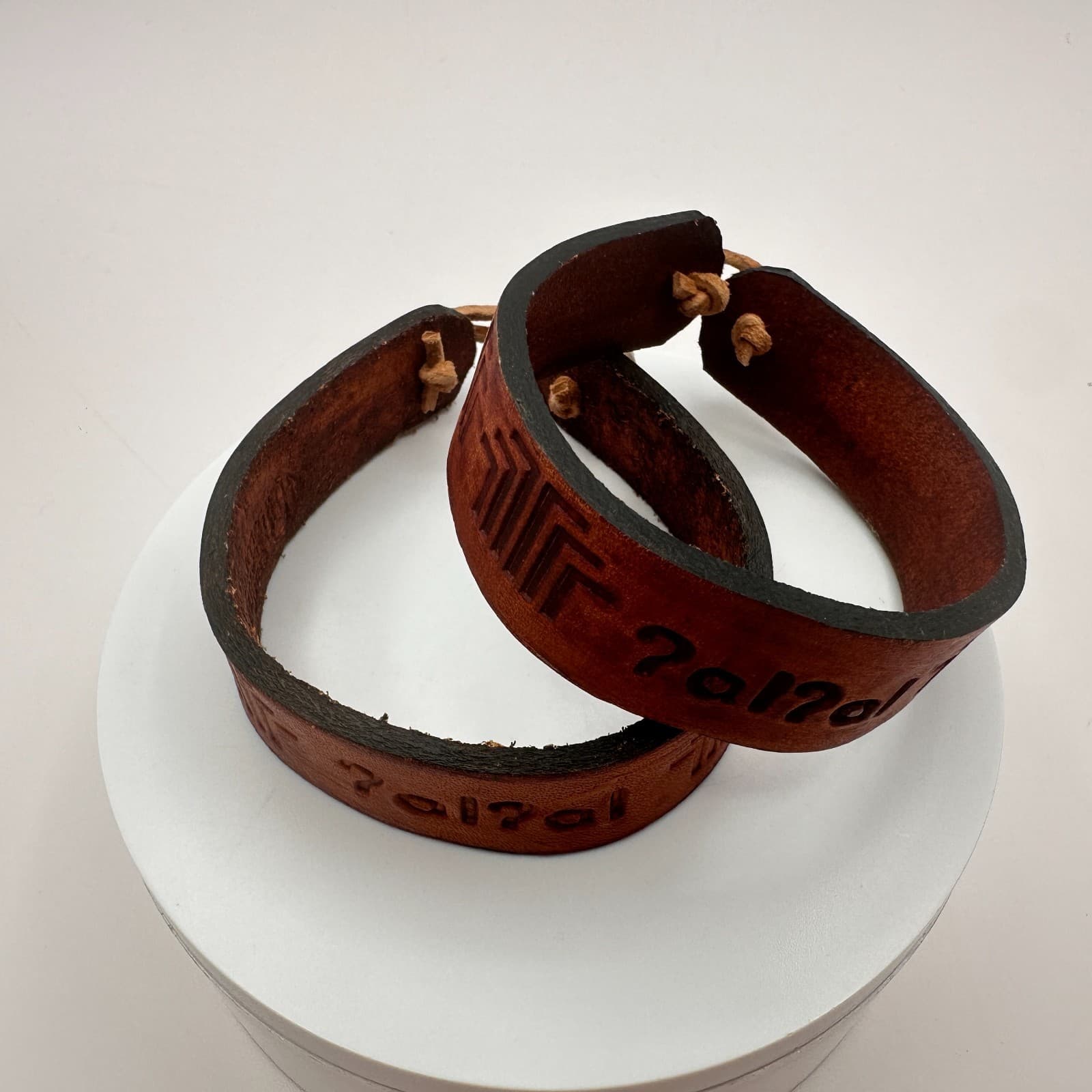 Vintage Y2K Leather Bracelets Set Boho Brown Unisex Classic Fashion Jewelry 90s - Thumbnail 2