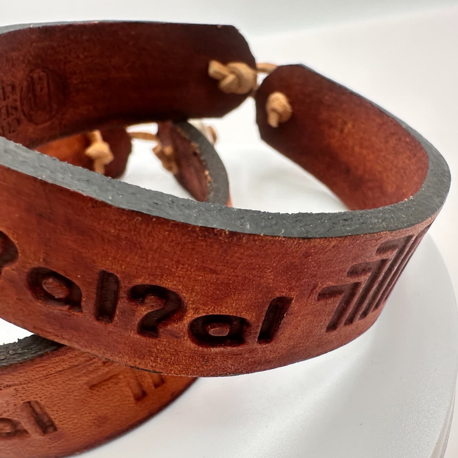 Vintage Y2K Leather Bracelets Set Boho Brown Unisex Classic Fashion Jewelry 90s - Thumbnail 7
