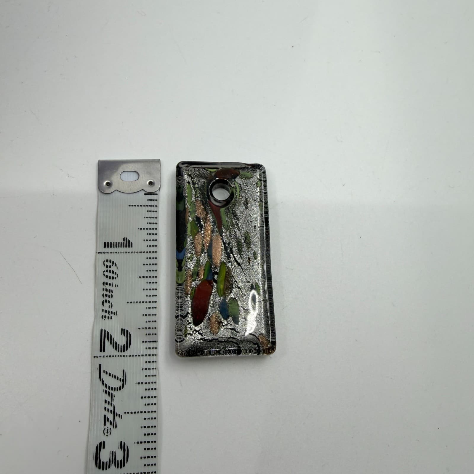 Murano Style Art Glass Pendant Lot Mixed Shapes Millefiori Statement Gift Y2K - Thumbnail 11