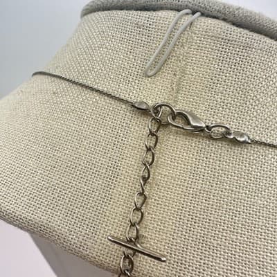 Vintage Y2K Leopard Print Brown Beaded Necklace Silver Tone Rope Chain Jewelry - Thumbnail 6