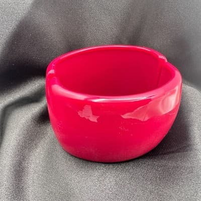 Vintage Y2K Pink Chunky Wide Bracelet Statement Women's Classic Fashion Jewelry - Thumbnail 8
