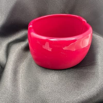 Vintage Y2K Pink Chunky Wide Bracelet Statement Women's Classic Fashion Jewelry - Thumbnail 11