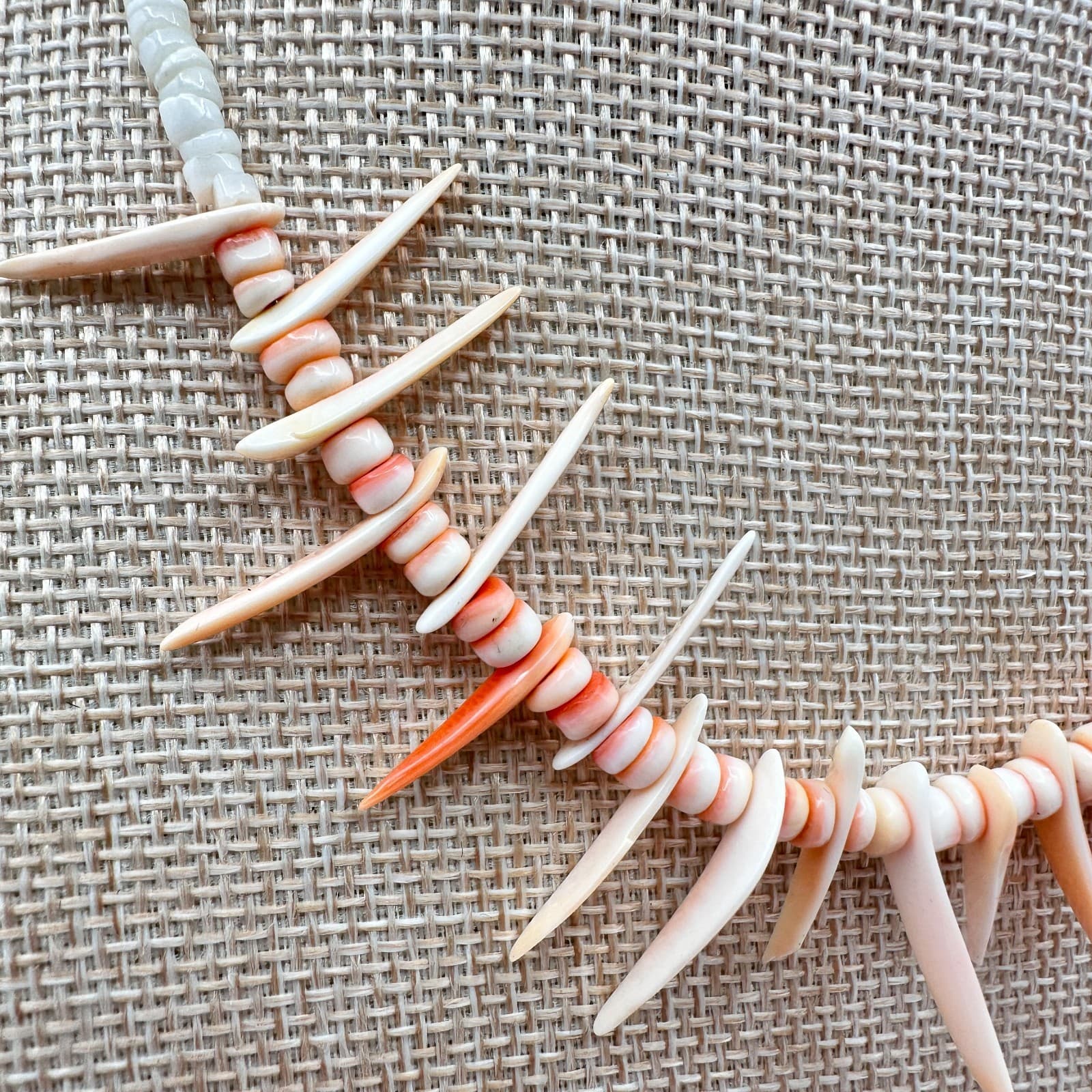 Vintage Y2K Shell Spike Heishe Beaded Necklace Boho Women's Classic Jewelry Boho - Thumbnail 3