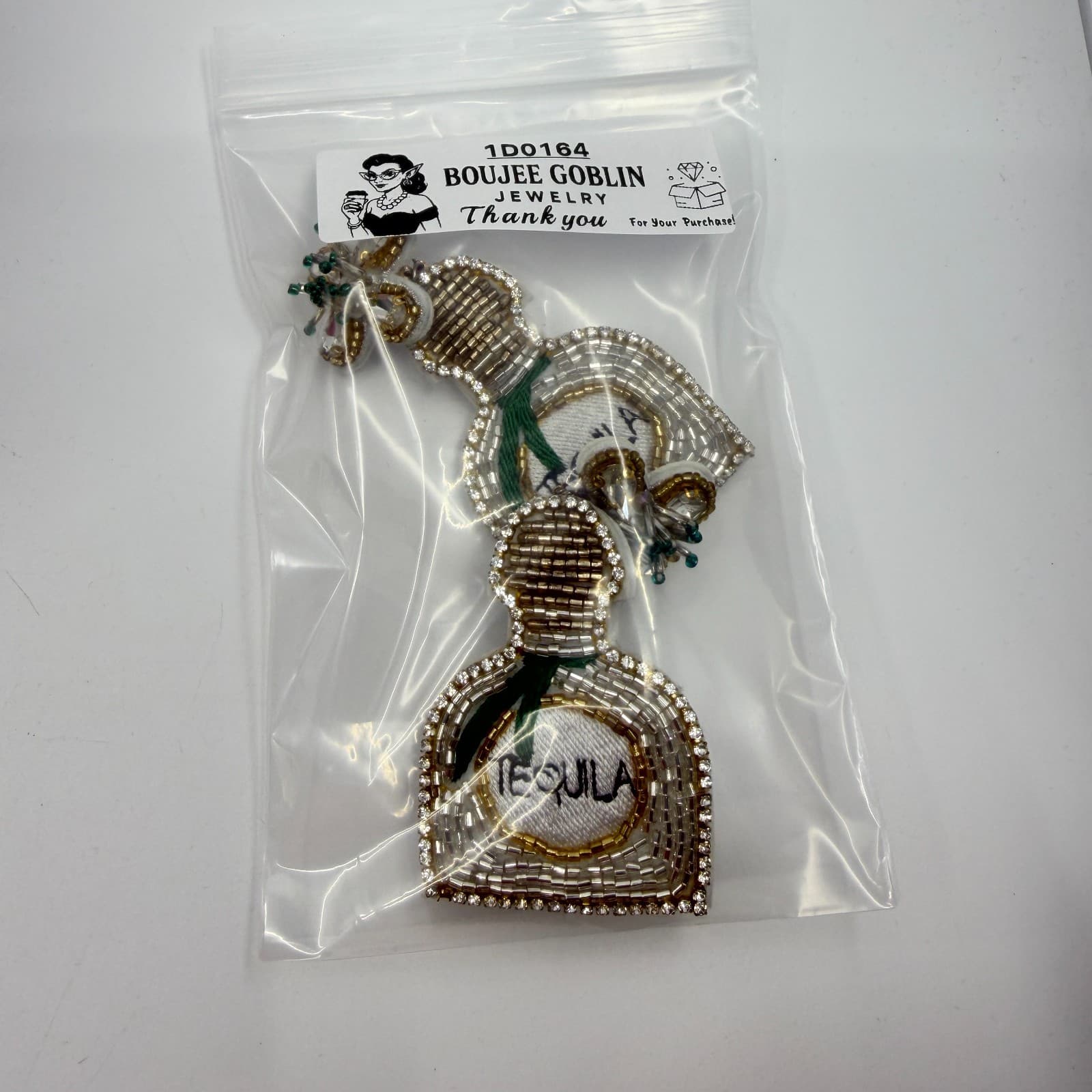 Beaded Tequila Bottle Statement Dangle Earrings Fun Cinco De Mayo Festival Gift - Thumbnail 11