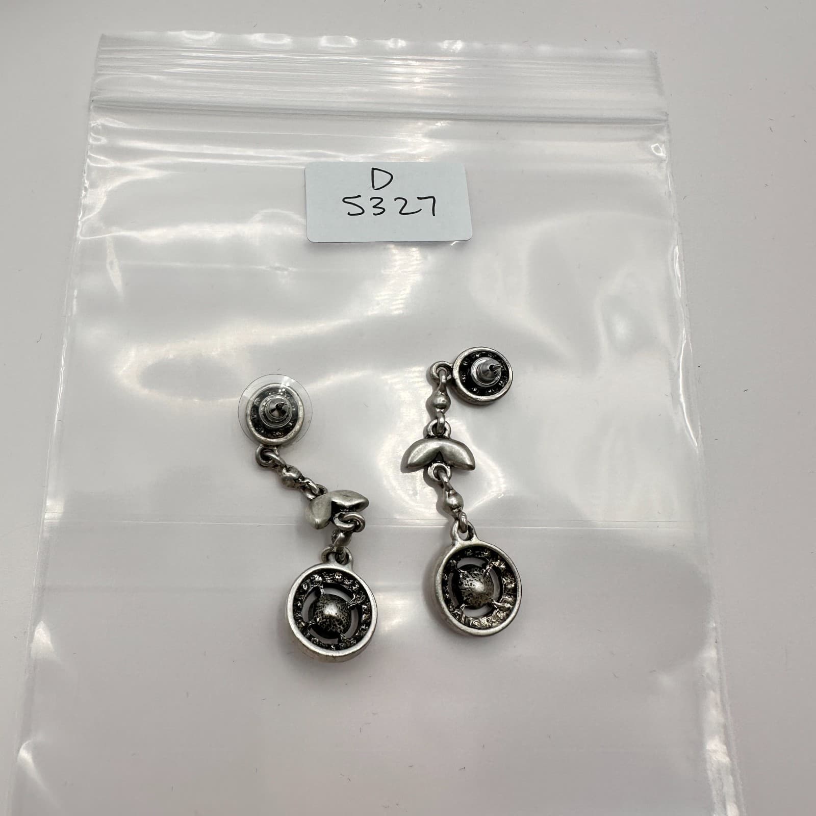 Vintage Y2K Silver Tone Rhinestone Dangle Earrings Boho Women's Classic Jewelry - Thumbnail 7