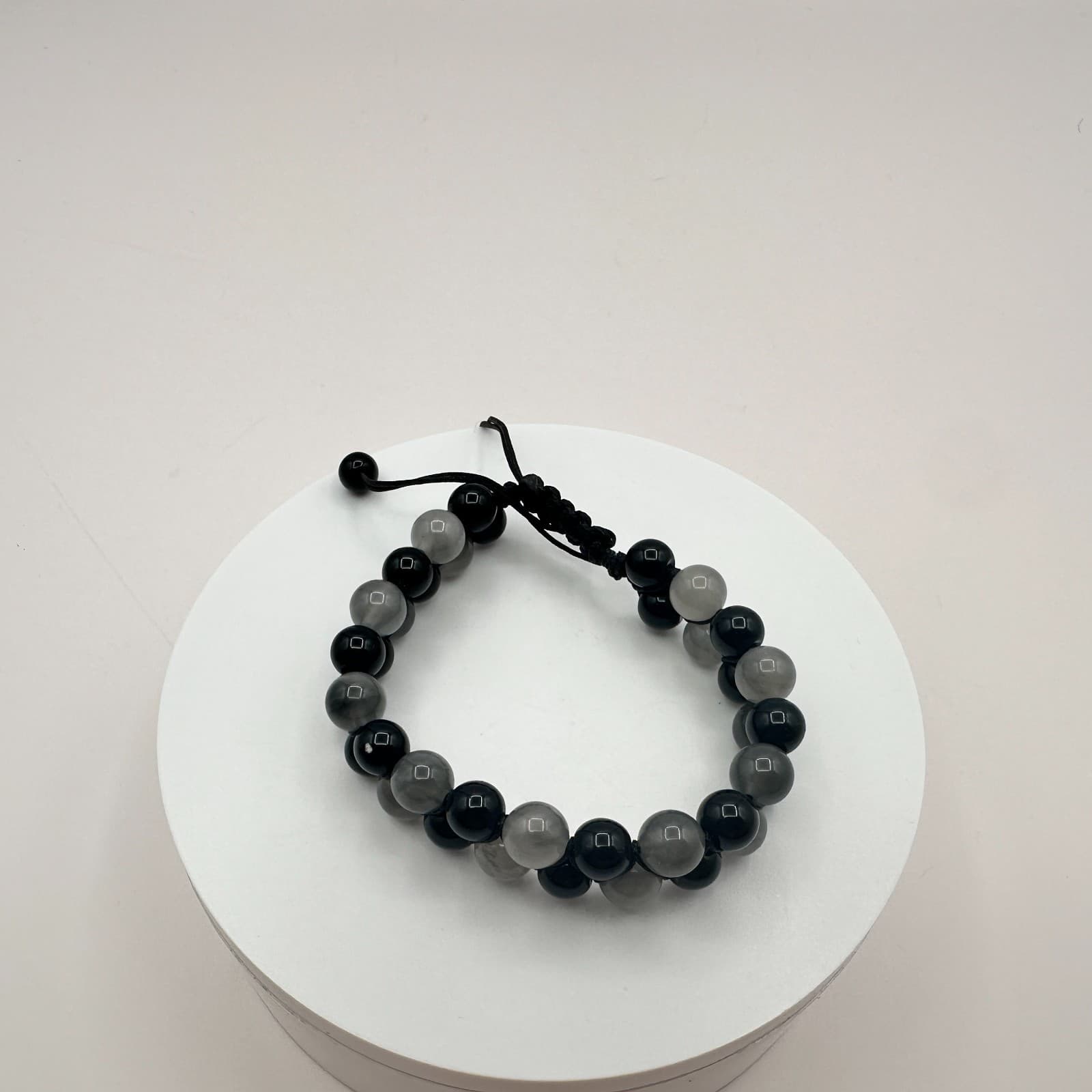 Vintage Y2K Boho Beaded Double Row Bracelet Shamballa Minimalist Women's Jewelry - Thumbnail 6