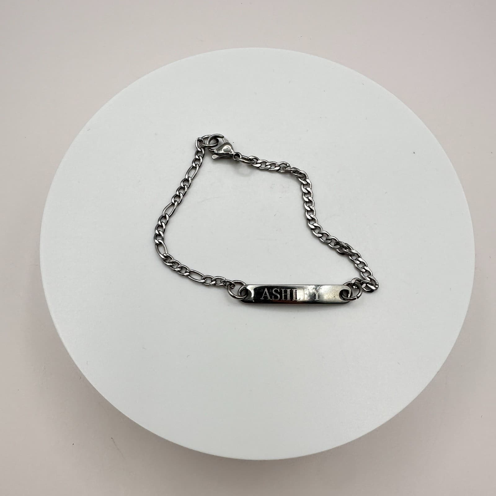 Vintage 90s Ashley Silver Tone Bracelet Link Chain Women's Fashion Jewelry Y2K - Thumbnail 2