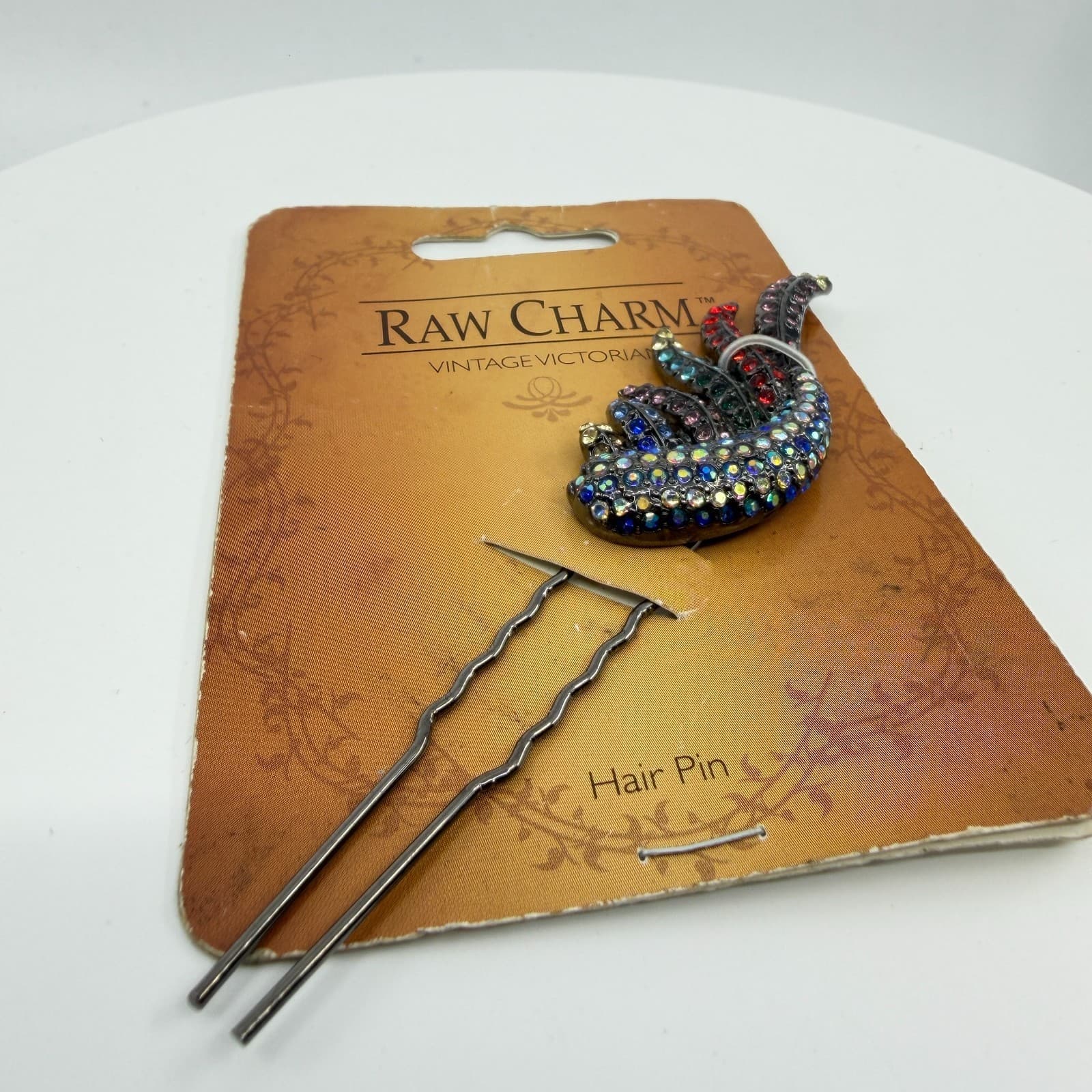 Gothic Rhinestone Wing Hair Pin Victorian Crystal Statement Gift Celestial Y2K - Thumbnail 2