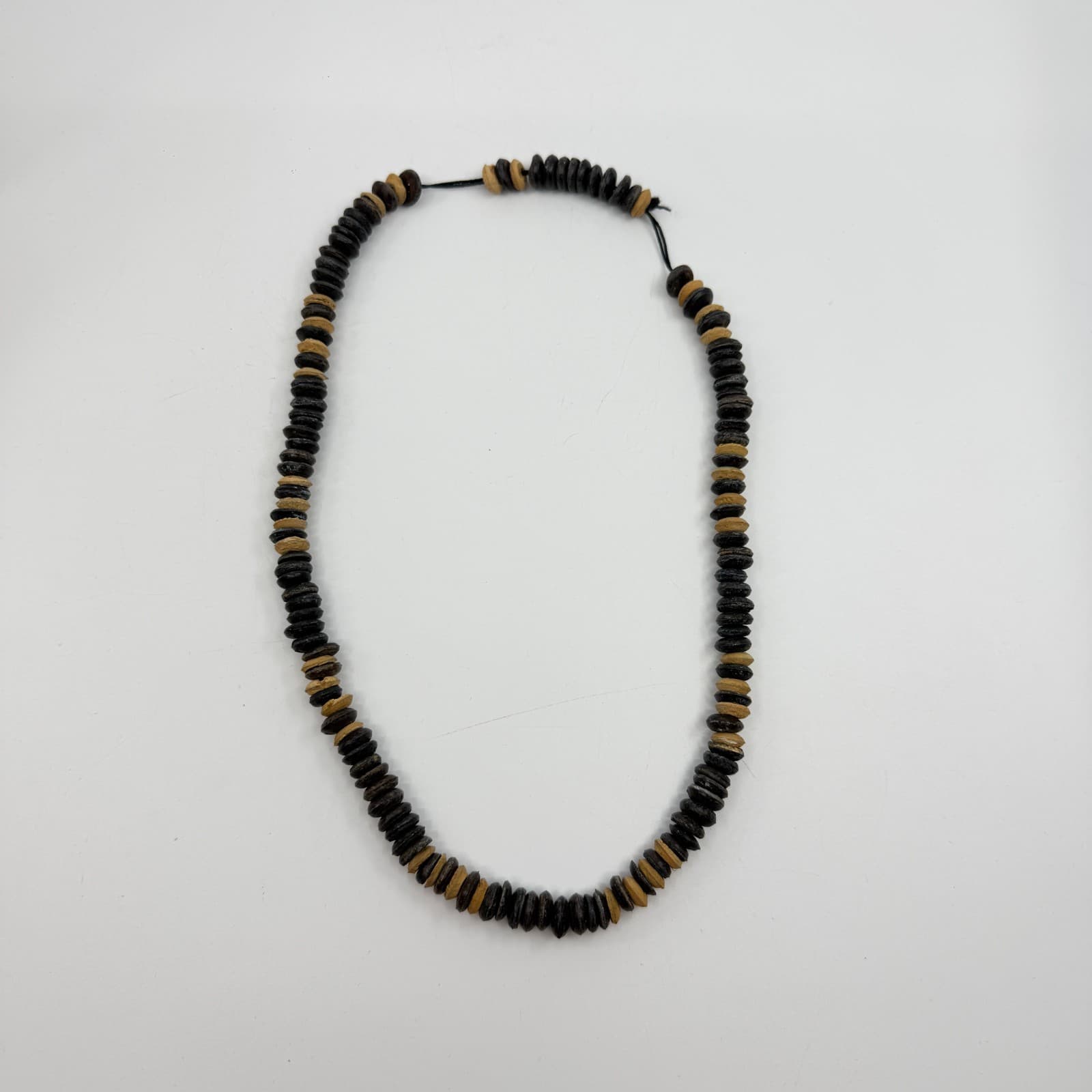 Natural Wood Bead Statement Necklace Tribal Boho Chunky Layering Festival Gift - Thumbnail 9