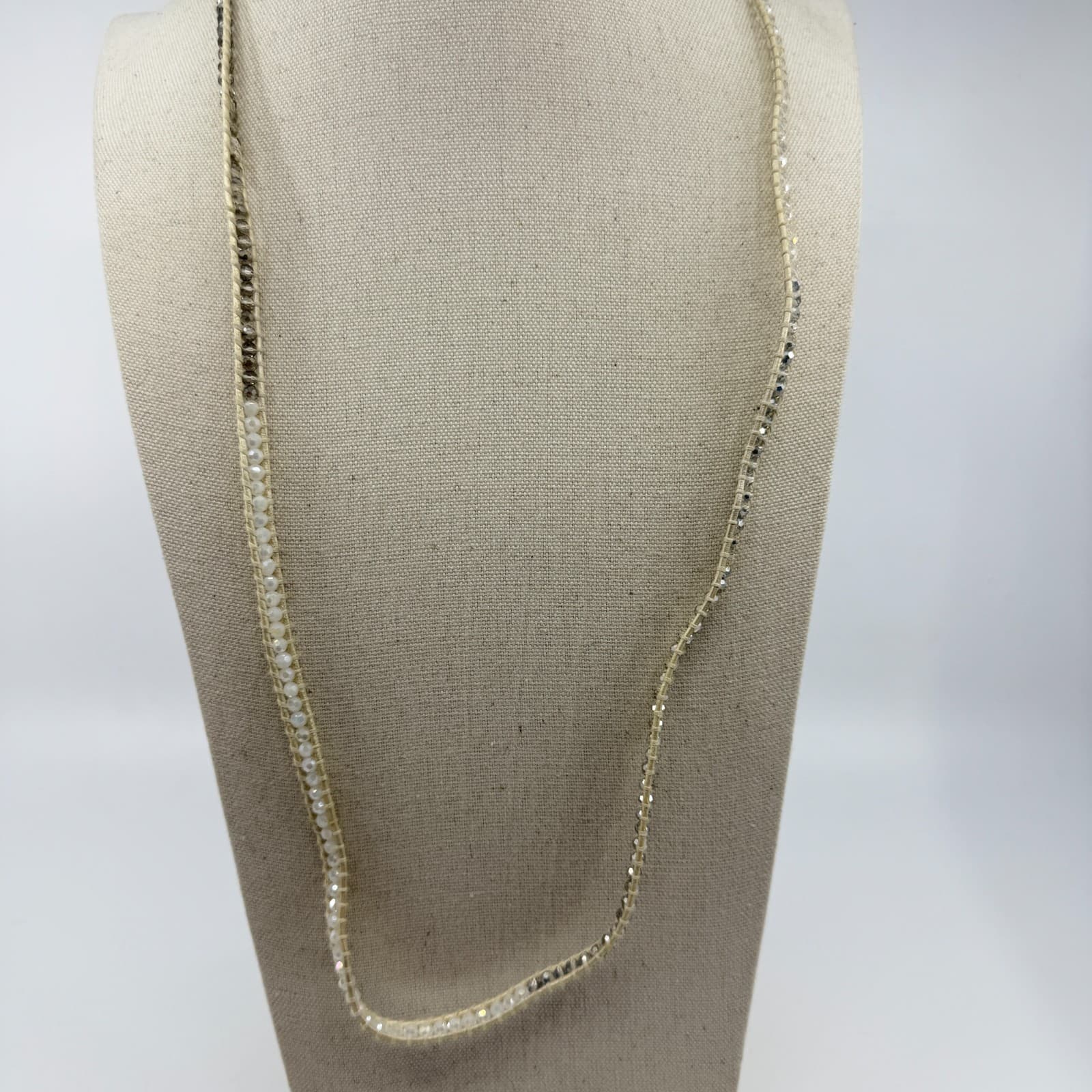 Boho Crystal Wrap Necklace Beaded Long Choker Stacking Layering Gift Accessory - Thumbnail 8