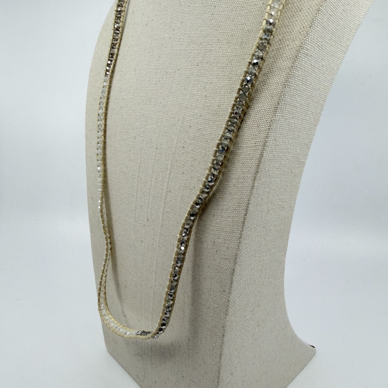 Boho Crystal Wrap Necklace Beaded Long Choker Stacking Layering Gift Accessory - Thumbnail 7