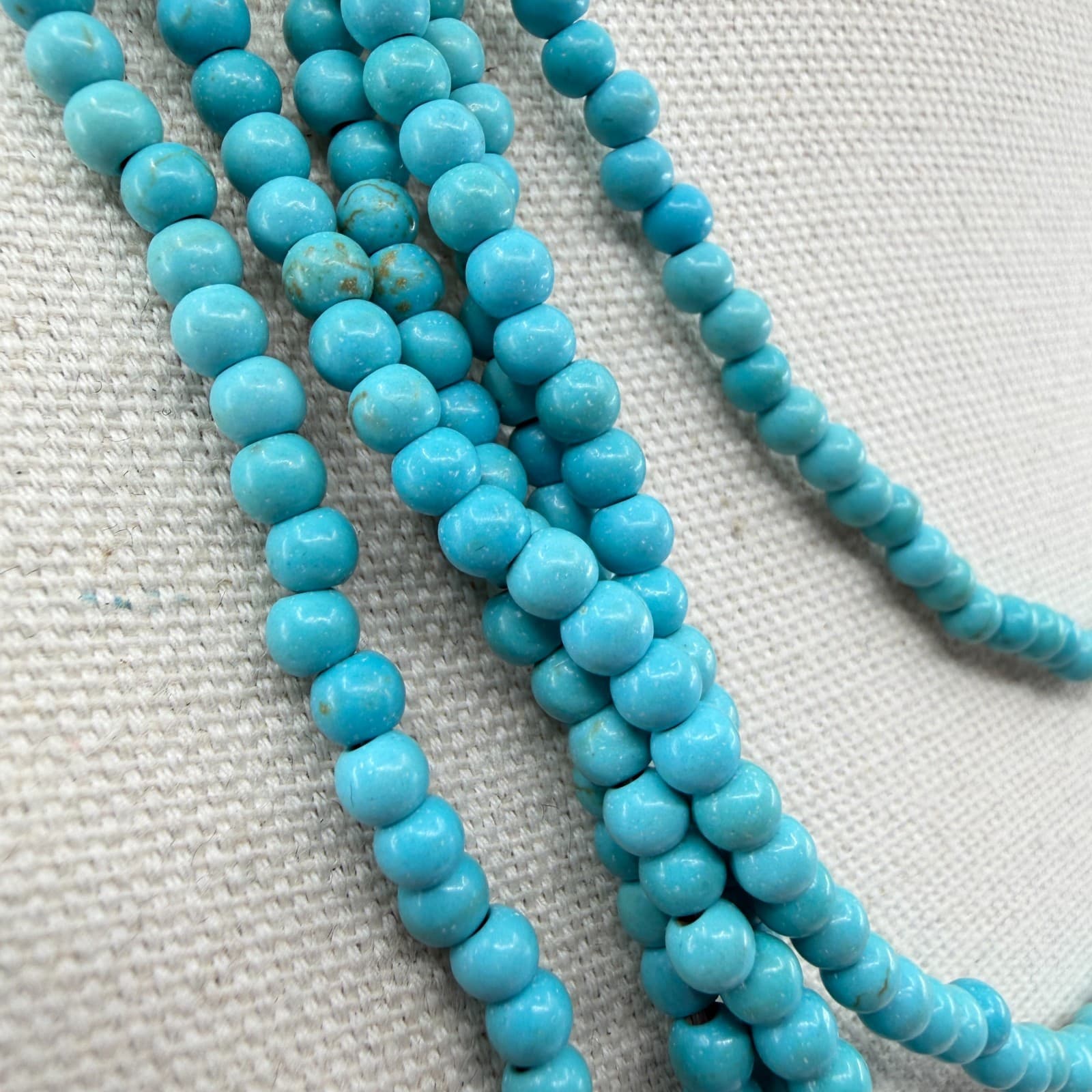 Southwestern Style Turquoise Bead Multi-Strand Cross Pendant Necklace Statement - Thumbnail 11