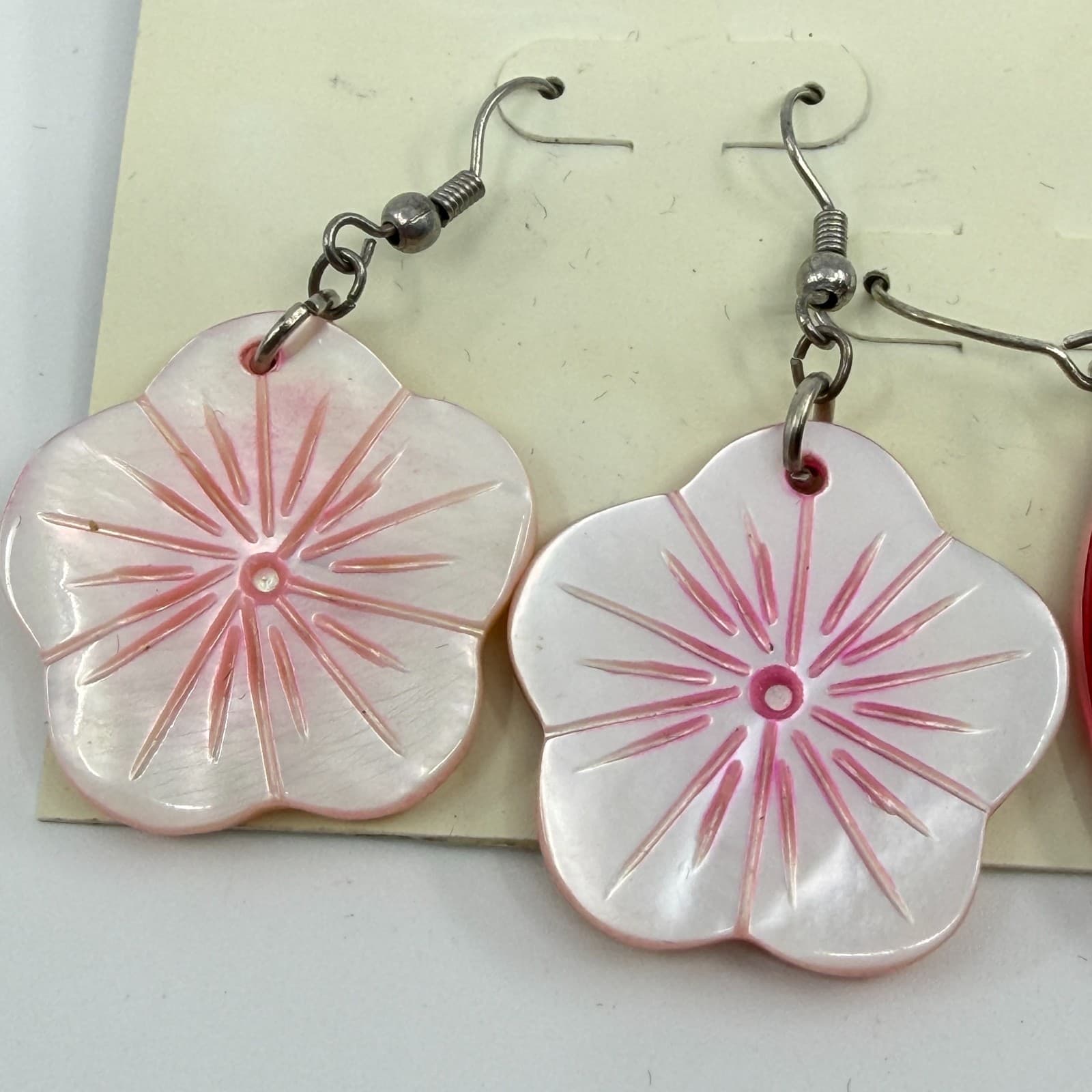 Merona Fun Retro Polka Dot & Floral Dangle Earrings Set Statement Boho Gift Y2K - Thumbnail 6