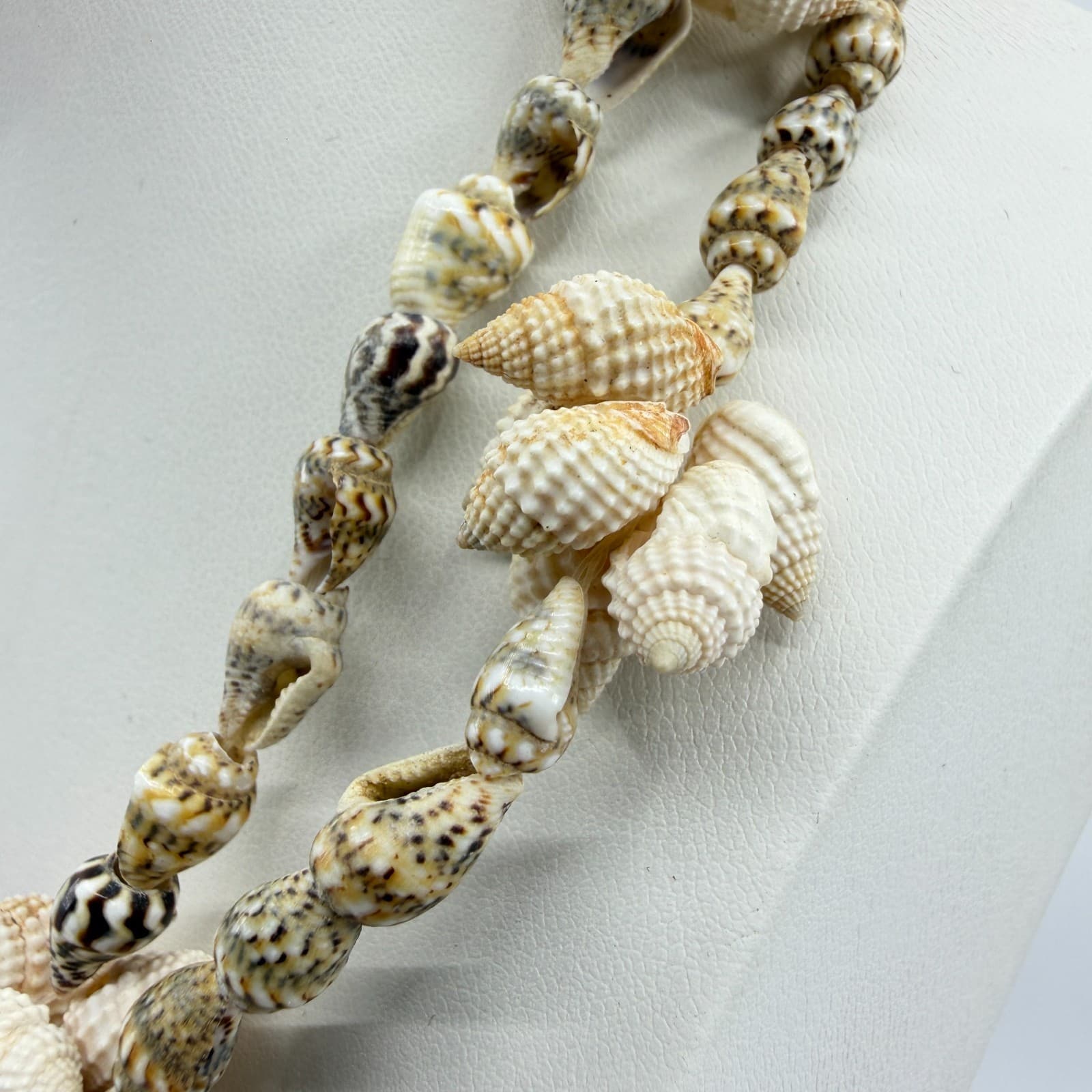 Boho Beach Shell Necklace Layered Natural Sea Shells Festival Coastal Jewelry - Thumbnail 5