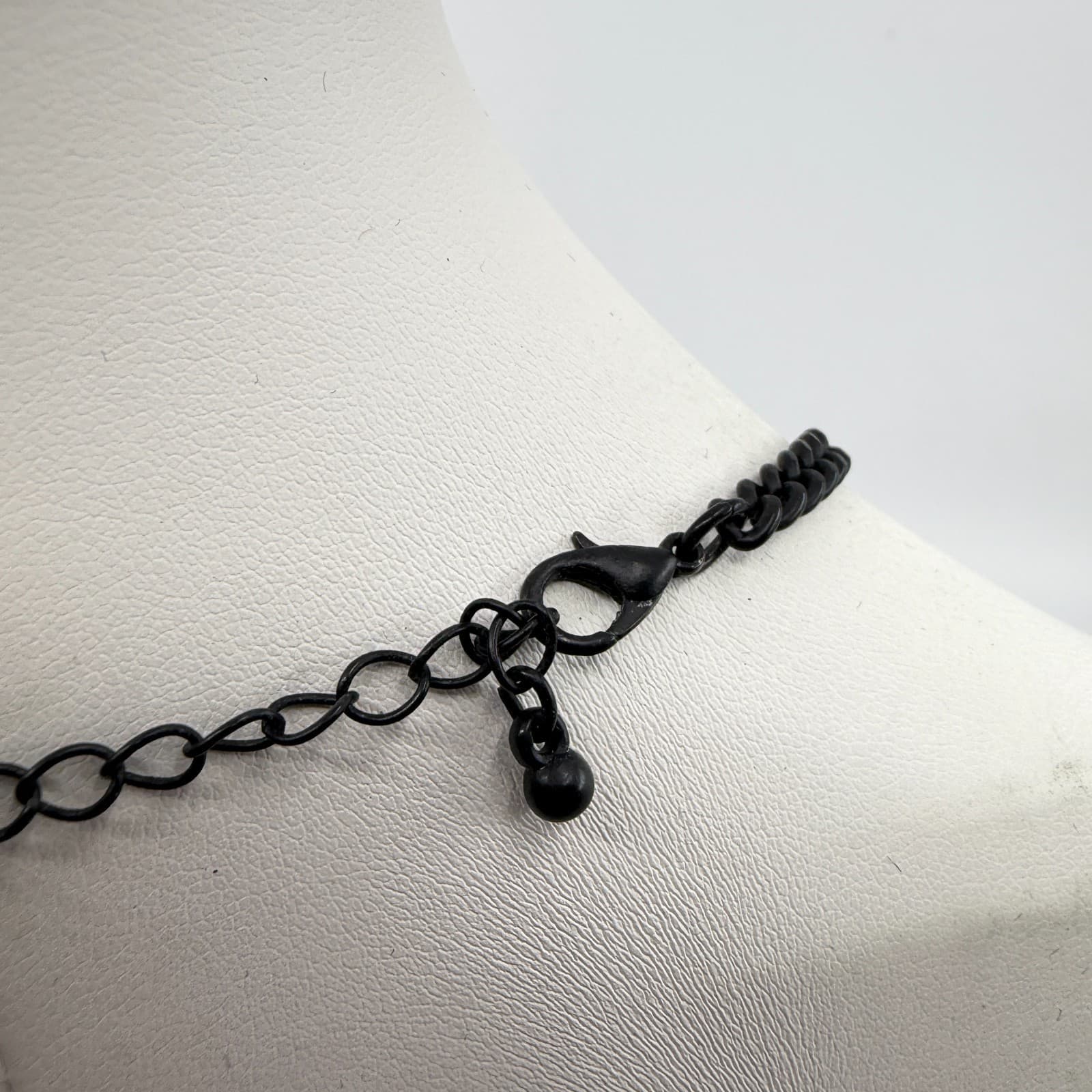Black Gothic Filigree Statement Necklace Victorian Lace Style Festival Gift - Thumbnail 8