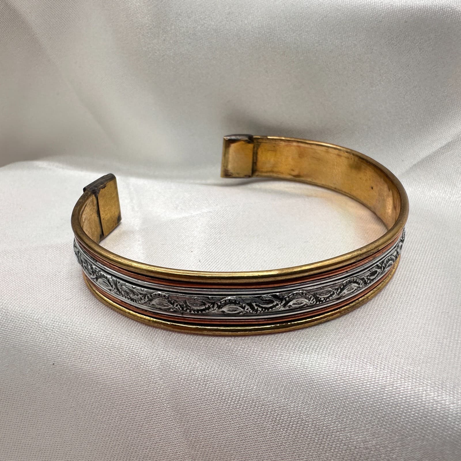 Vintage 90 Engraved Boho Cuff Bracelet Statement Women's Classic Fashion Jewelry - Thumbnail 9
