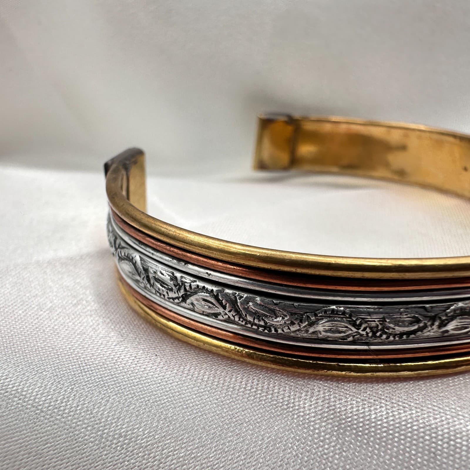 Vintage 90 Engraved Boho Cuff Bracelet Statement Women's Classic Fashion Jewelry - Thumbnail 2