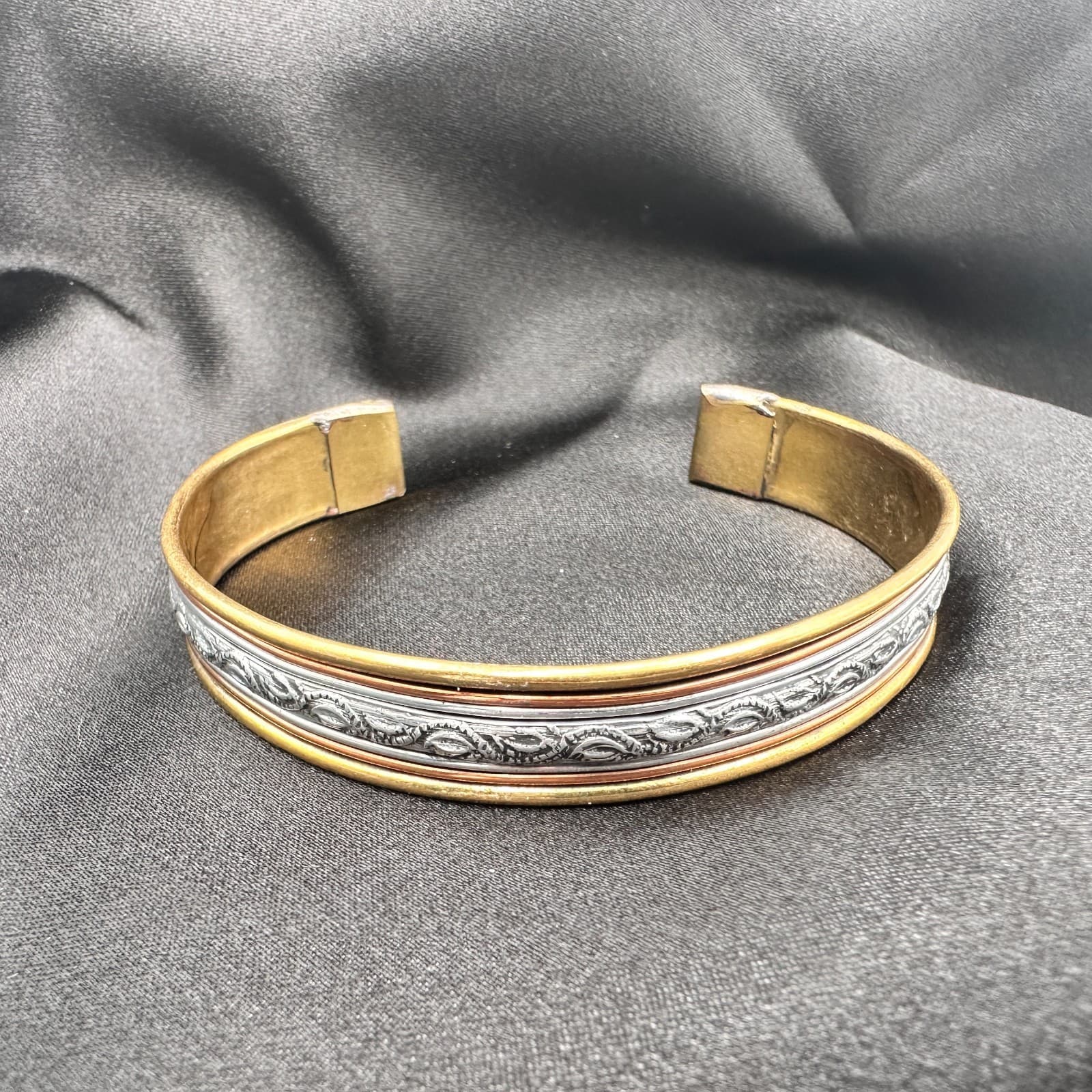 Vintage 90 Engraved Boho Cuff Bracelet Statement Women's Classic Fashion Jewelry - Thumbnail 7