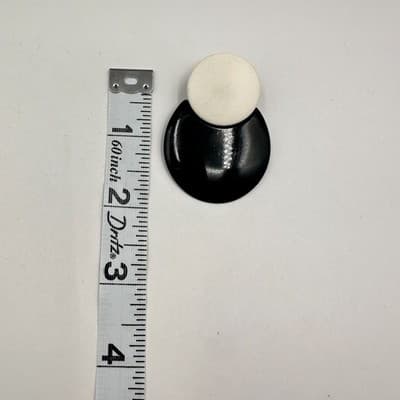 Vintage 80s 90s Black & Cream Geometric Statement Stud Earrings Women's Jewelry - Thumbnail 8