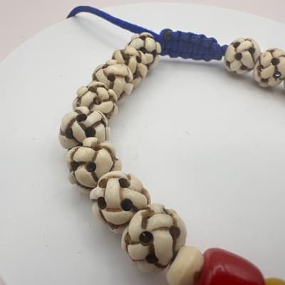 Vintage 90s Tibetan Beaded Bracelet Statement Women's Classic Fashion Jewelry - Thumbnail 4