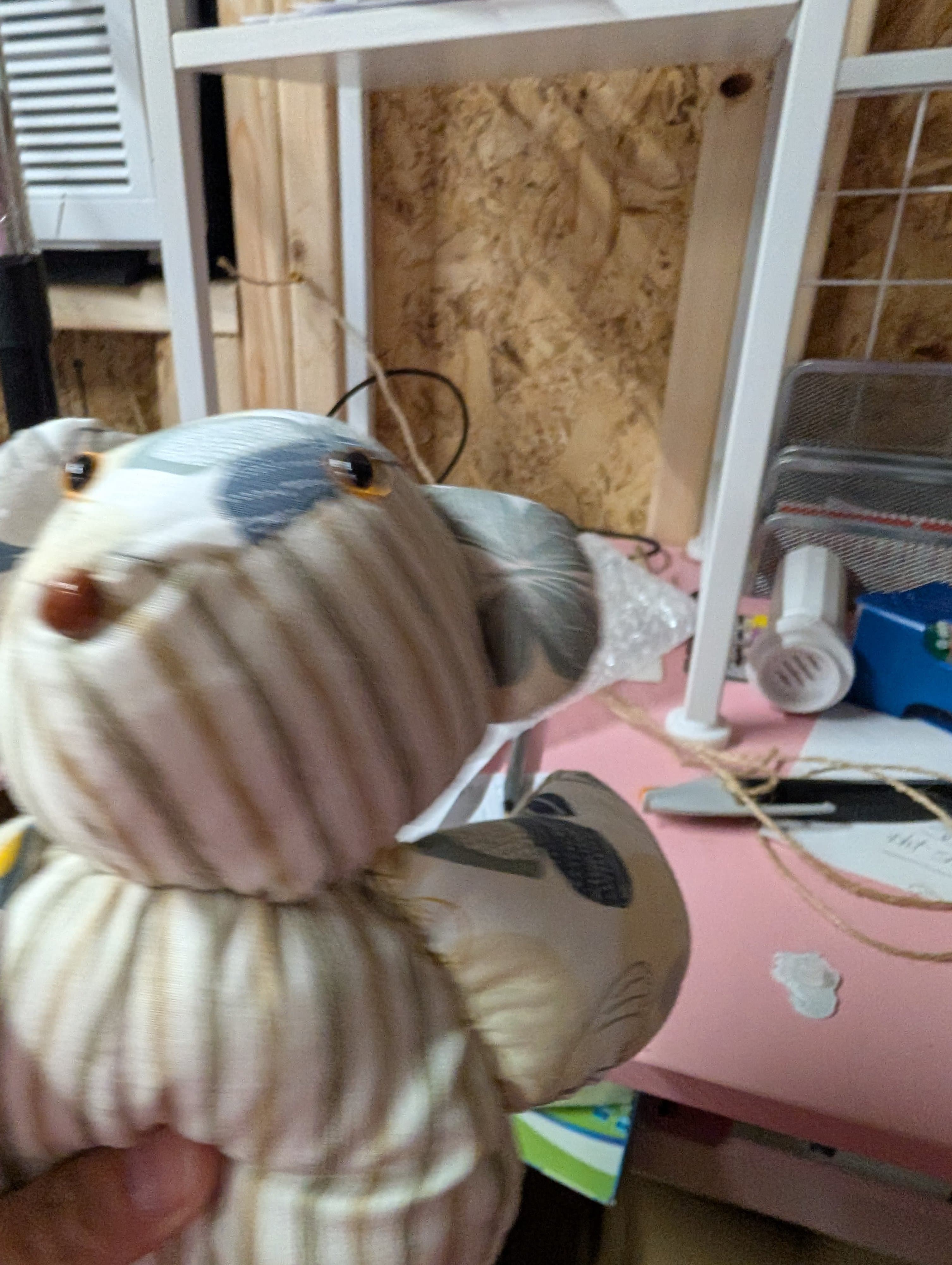 Handmade Patchwork Fabric Teddy Bear Plush Toy - Thumbnail 2