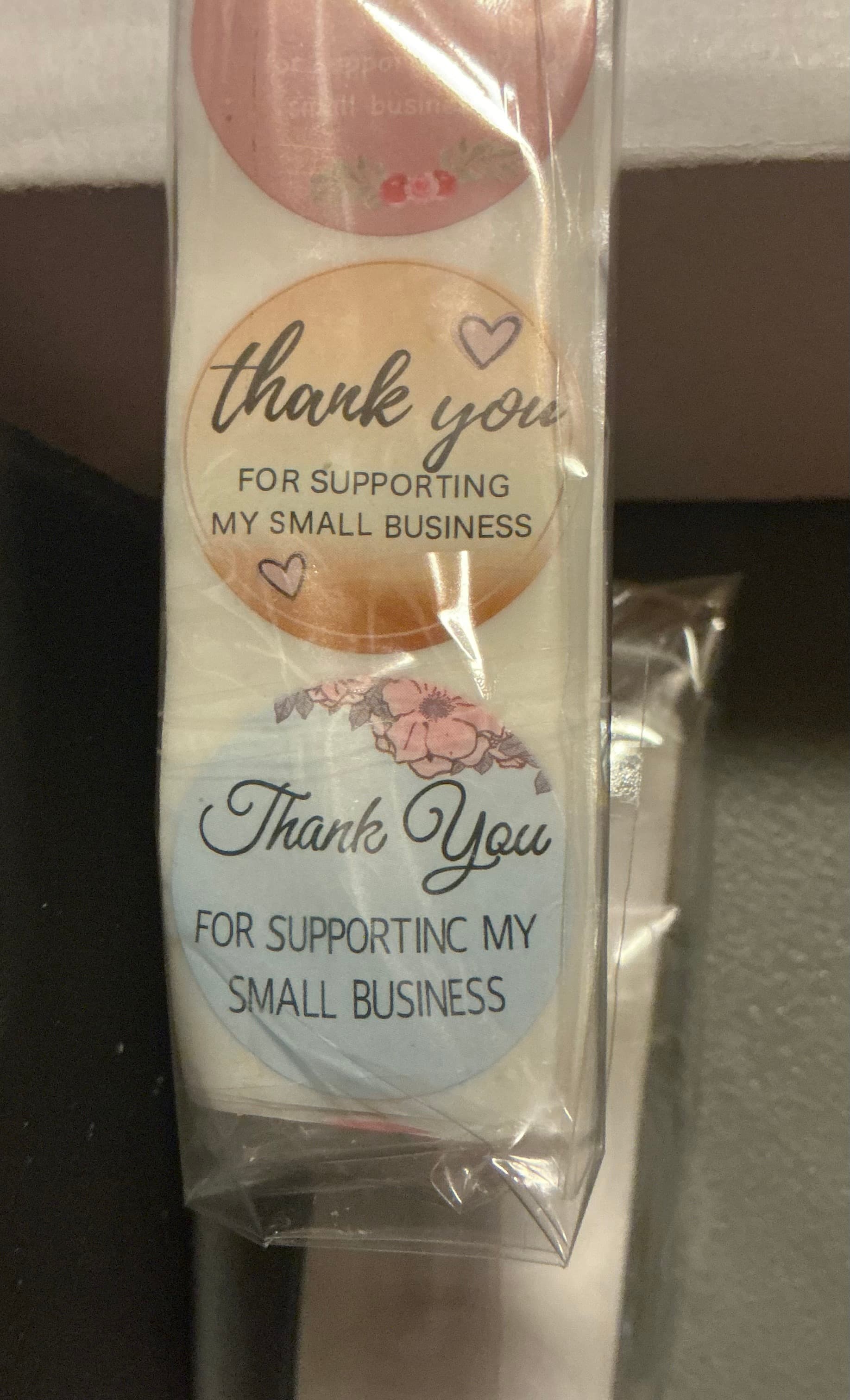 ★ 60 Thank You for Supporting My Small Business Stickers | Assorted Floral - Thumbnail 2