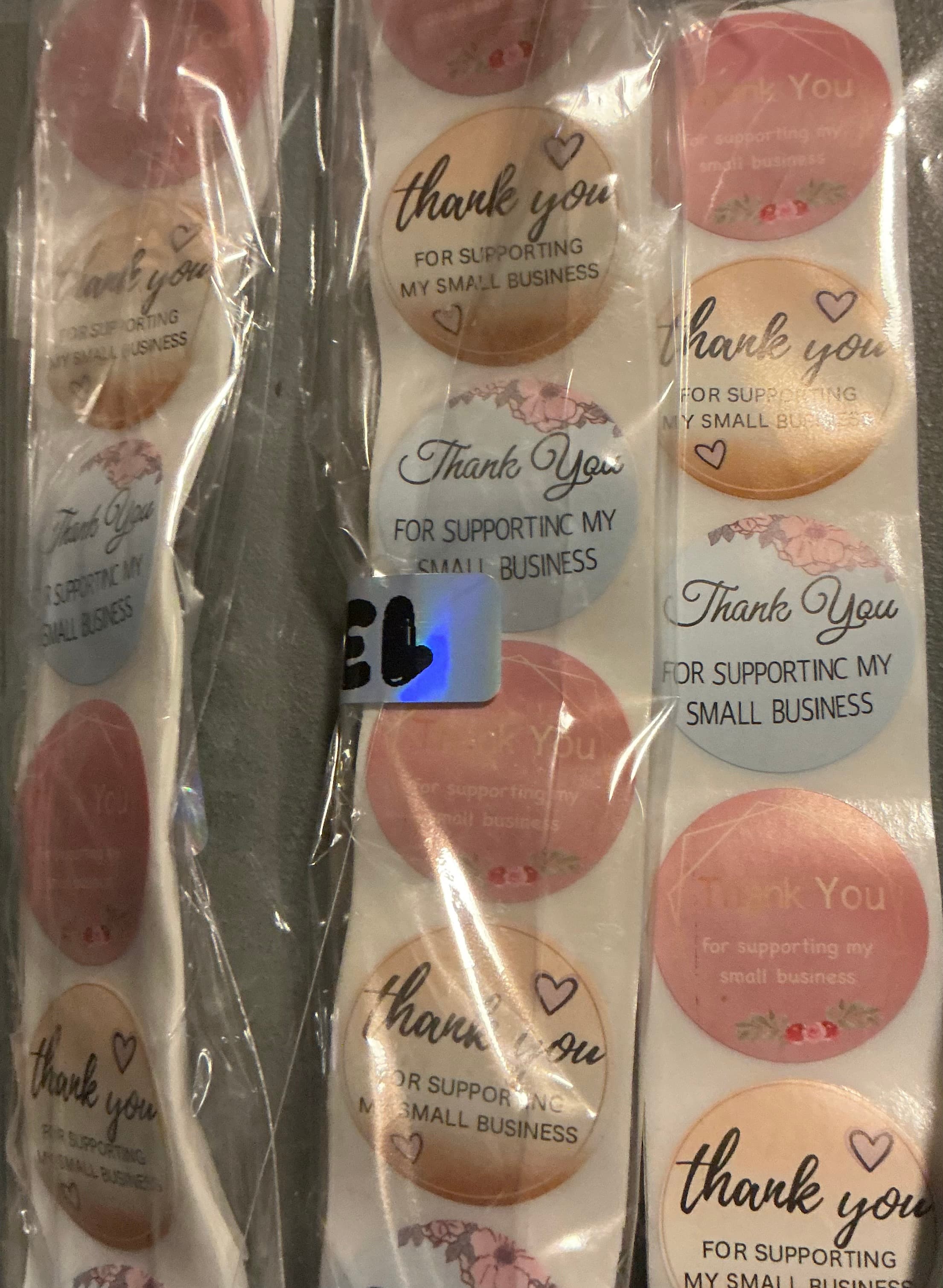 ★ 60 Thank You for Supporting My Small Business Stickers | Assorted Floral - Thumbnail 3