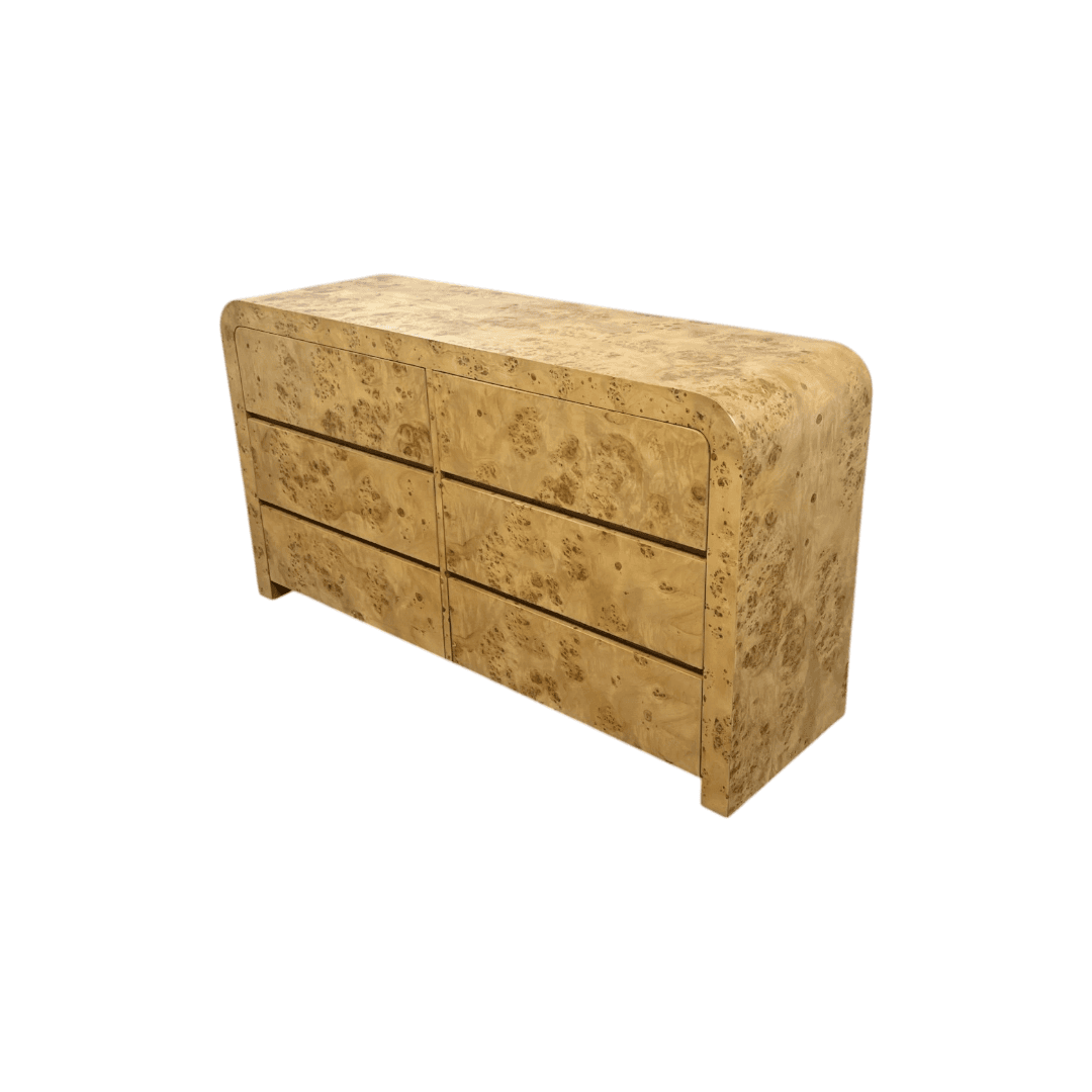 Joss and Main Cora Burl Wood 6 Drawer Dresser - Thumbnail 5