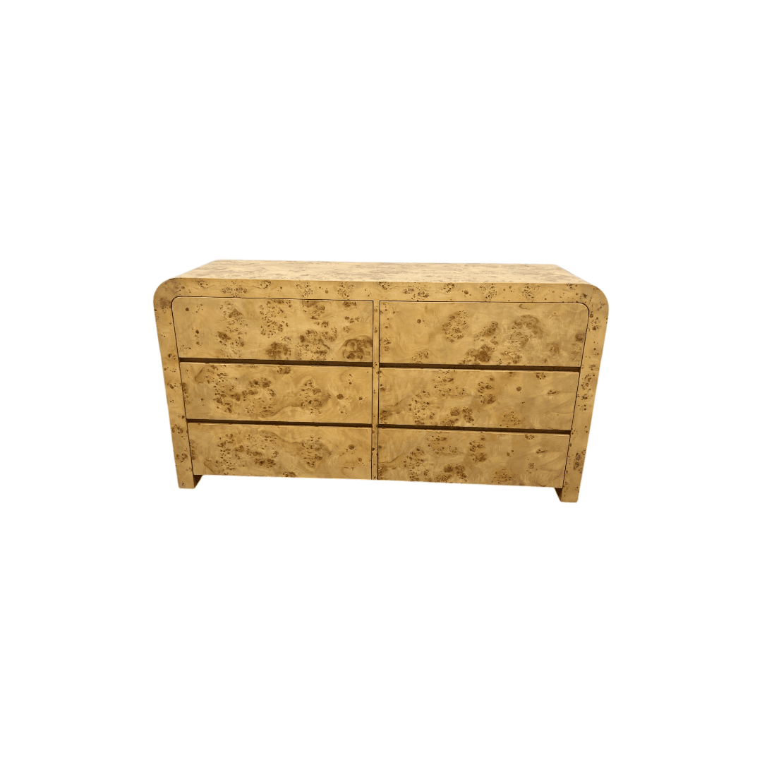 Joss and Main Cora Burl Wood 6 Drawer Dresser - Thumbnail 4