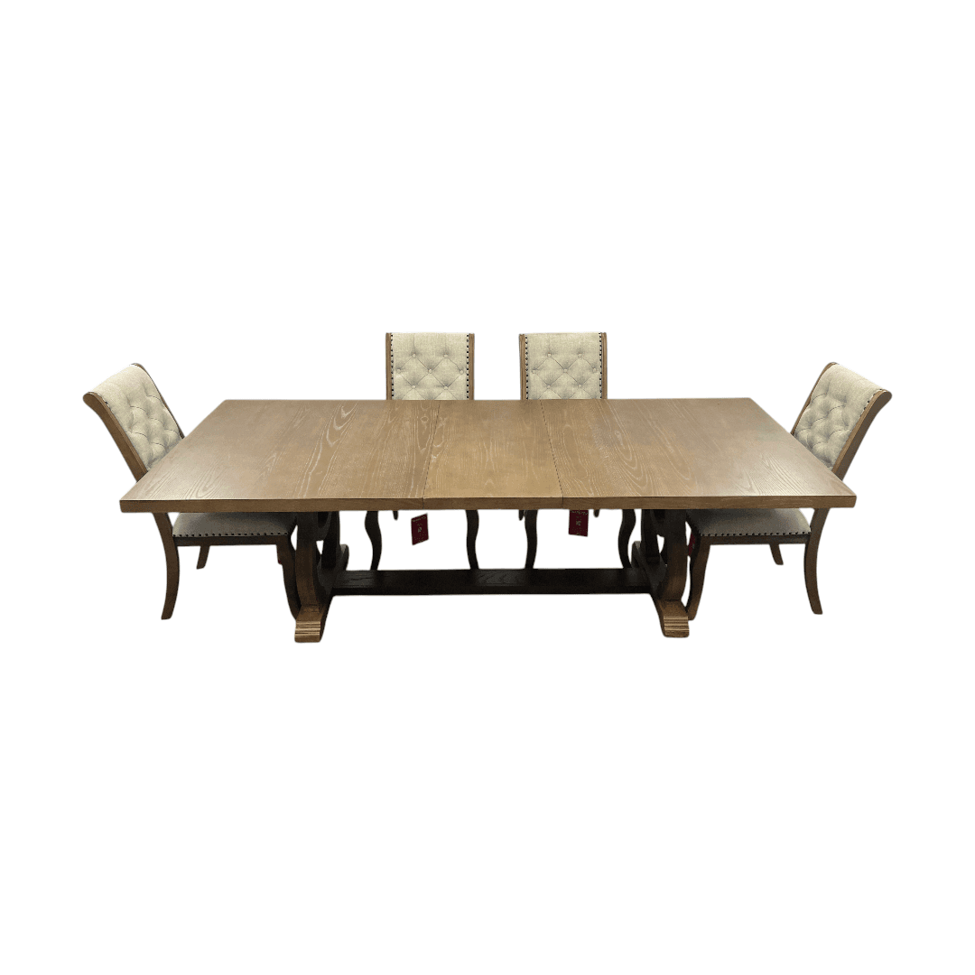 Coaster Furniture Brockway Dining Set by Coaster - Barley Brown - Thumbnail 2