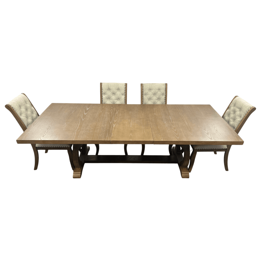 Coaster Furniture Brockway Dining Set by Coaster - Barley Brown - Thumbnail 3