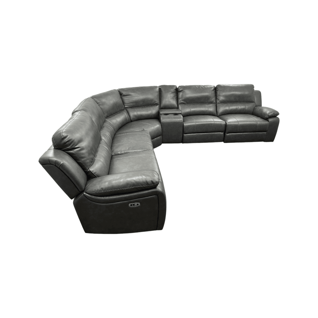 Latitude Run Jeanna Modern & Contemporary 6-Piece Modular Power Reclining Sectional Sofa with Integrated Console and USB Charging Port - Thumbnail 5