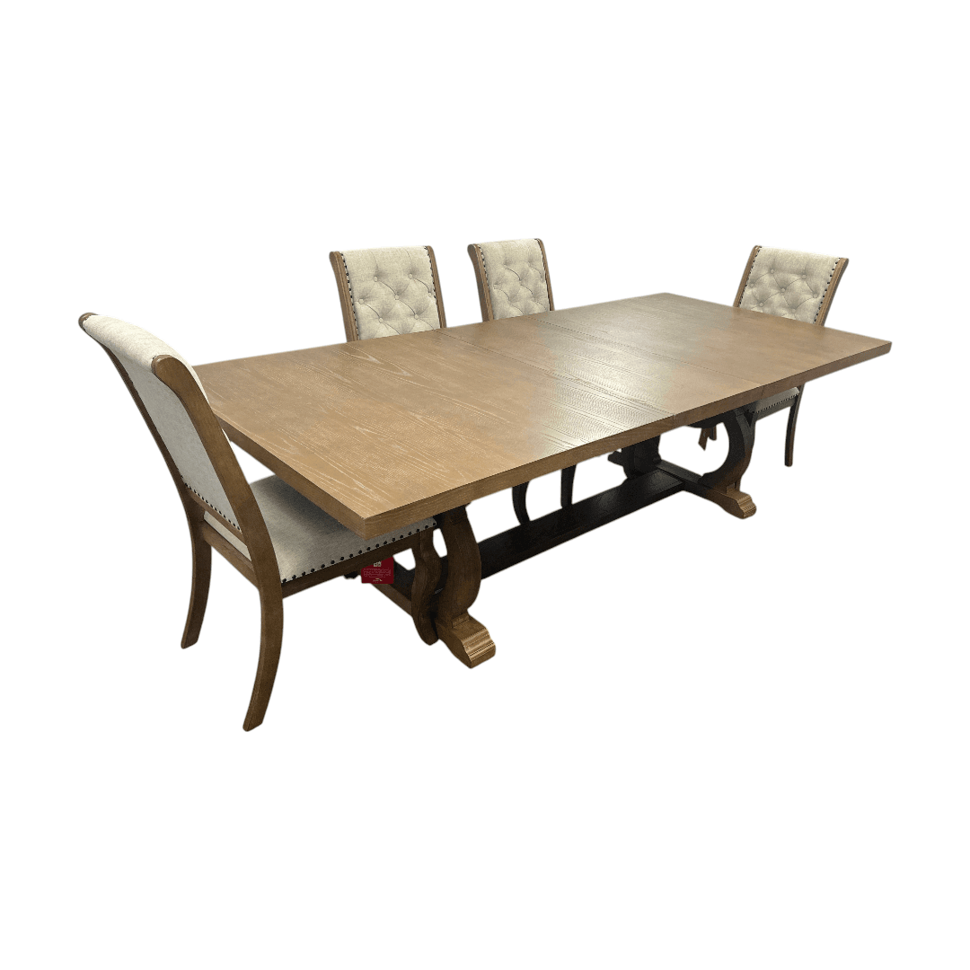 Coaster Furniture Brockway Dining Set by Coaster - Barley Brown - Thumbnail 5