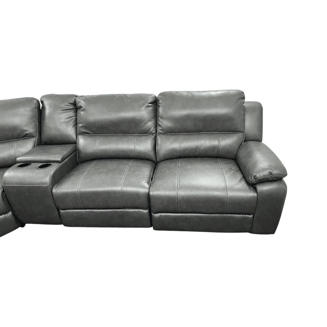 Latitude Run Jeanna Modern & Contemporary 6-Piece Modular Power Reclining Sectional Sofa with Integrated Console and USB Charging Port - Thumbnail 6