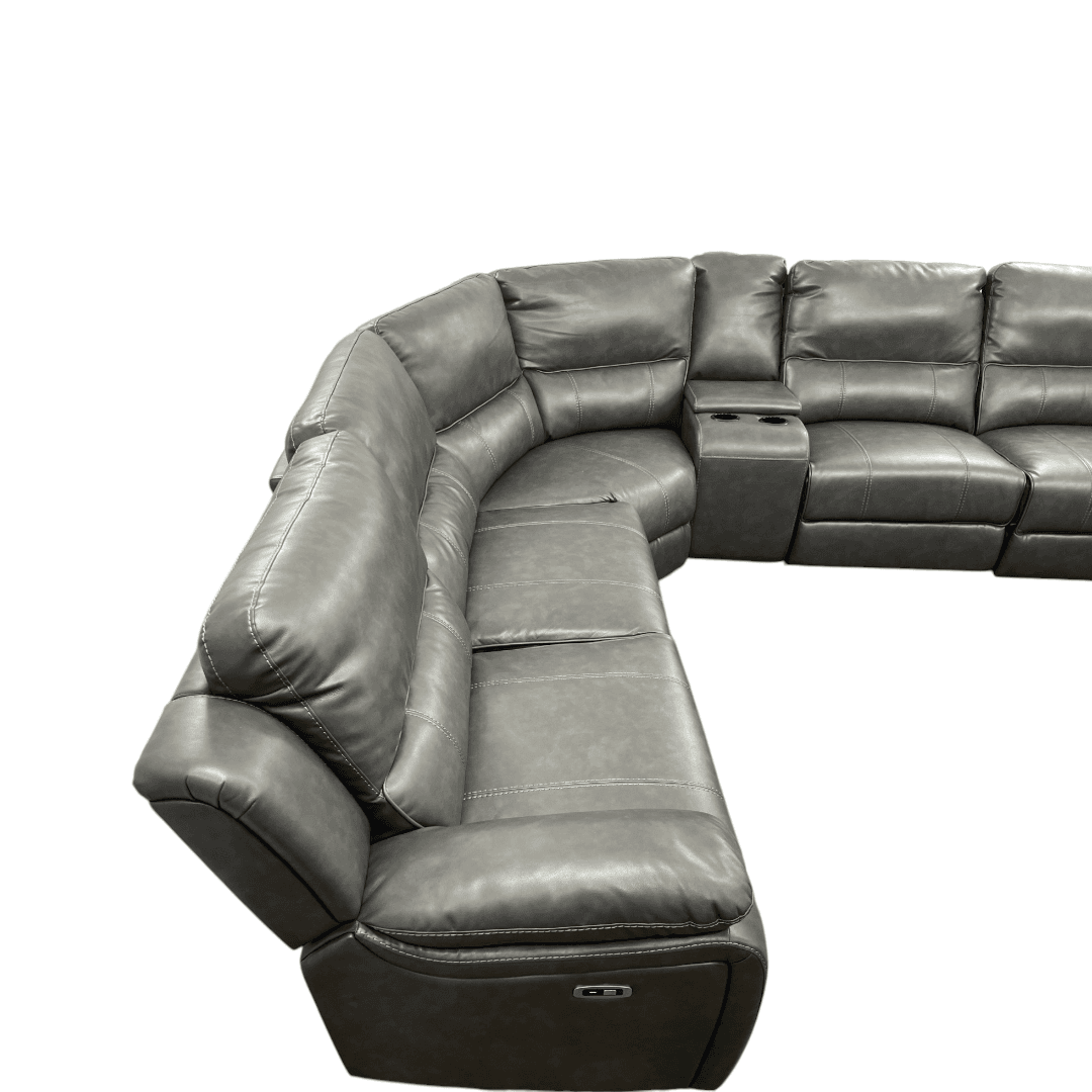 Latitude Run Jeanna Modern & Contemporary 6-Piece Modular Power Reclining Sectional Sofa with Integrated Console and USB Charging Port - Thumbnail 11
