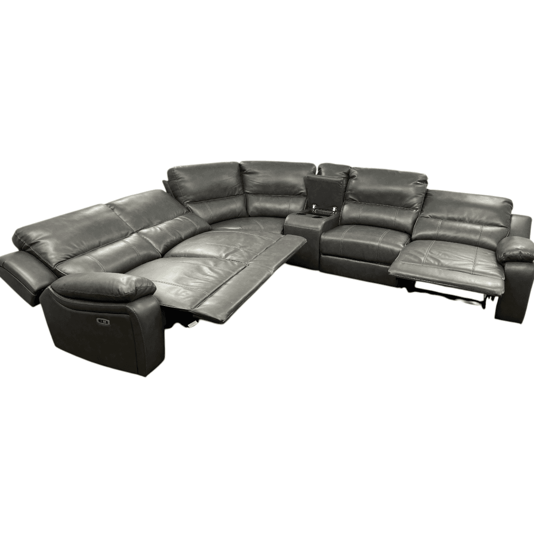 Latitude Run Jeanna Modern & Contemporary 6-Piece Modular Power Reclining Sectional Sofa with Integrated Console and USB Charging Port - Thumbnail 14