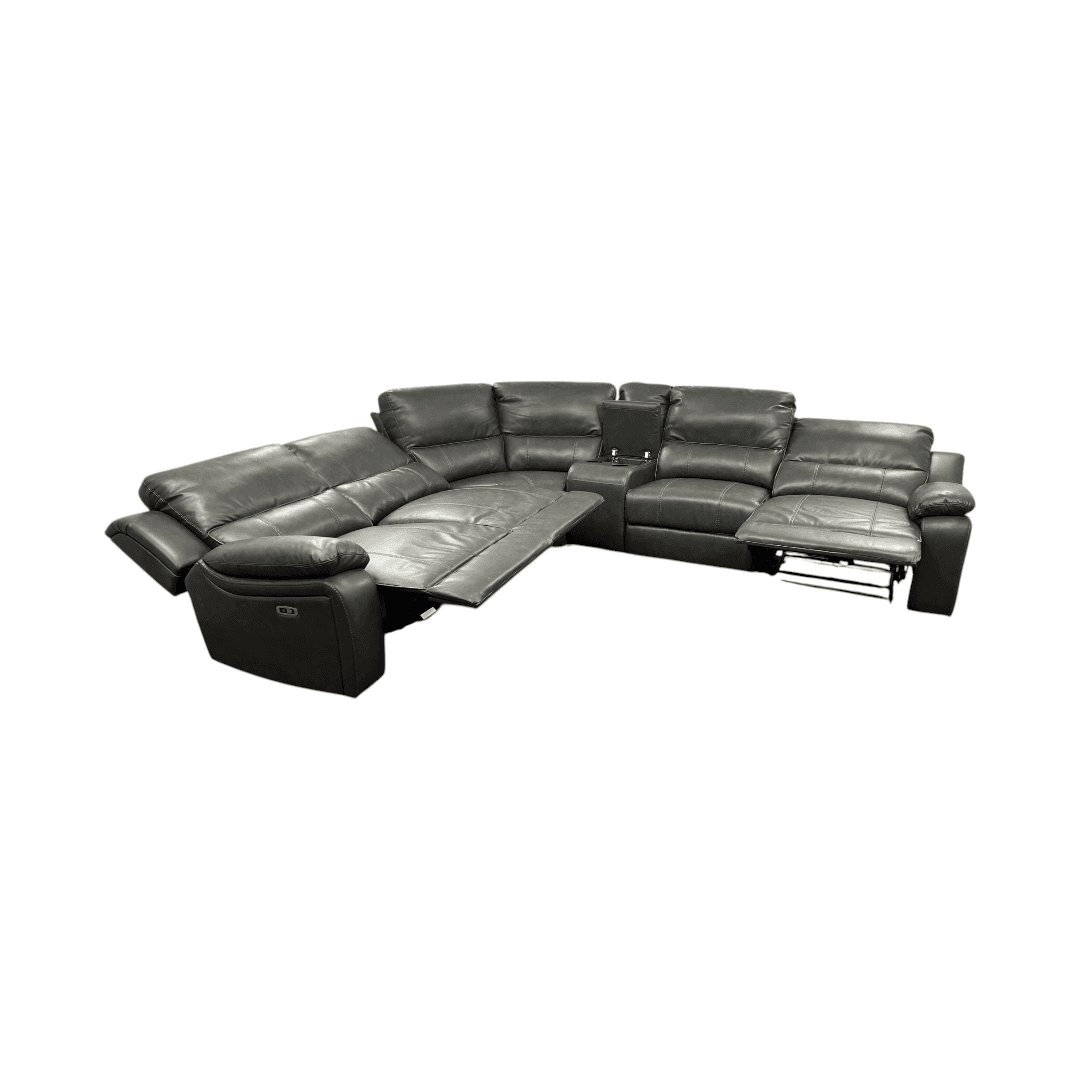 Latitude Run Jeanna Modern & Contemporary 6-Piece Modular Power Reclining Sectional Sofa with Integrated Console and USB Charging Port - Thumbnail 13