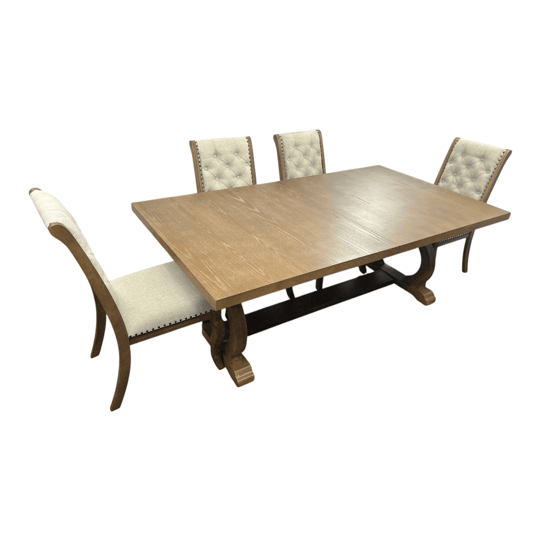 Coaster Furniture Brockway Dining Set by Coaster - Barley Brown - Thumbnail 14