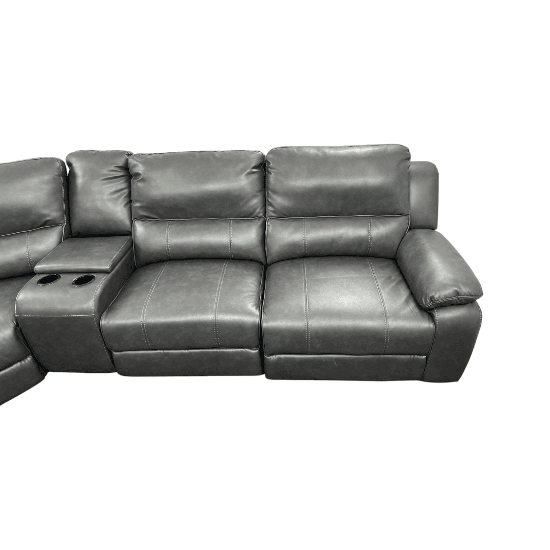 Latitude Run Jeanna Modern & Contemporary 6-Piece Modular Power Reclining Sectional Sofa with Integrated Console and USB Charging Port - Thumbnail 7