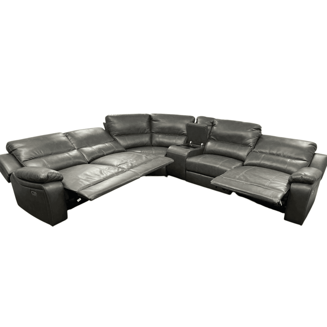 Latitude Run Jeanna Modern & Contemporary 6-Piece Modular Power Reclining Sectional Sofa with Integrated Console and USB Charging Port - Thumbnail 15