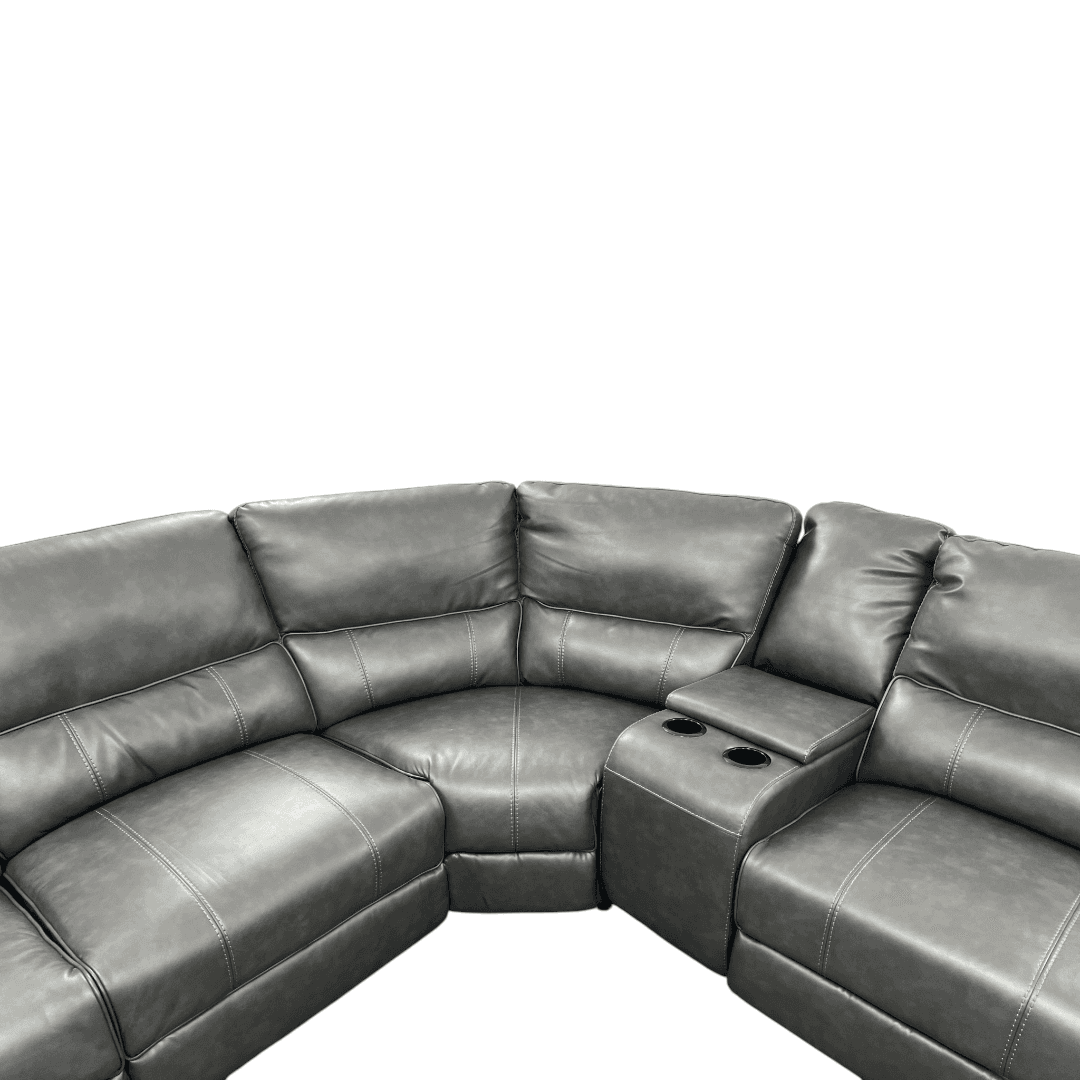 Latitude Run Jeanna Modern & Contemporary 6-Piece Modular Power Reclining Sectional Sofa with Integrated Console and USB Charging Port - Thumbnail 8