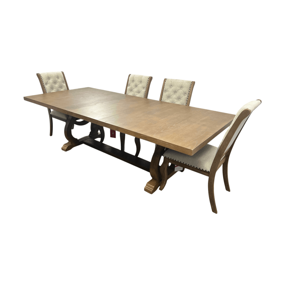 Coaster Furniture Brockway Dining Set by Coaster - Barley Brown - Thumbnail 4