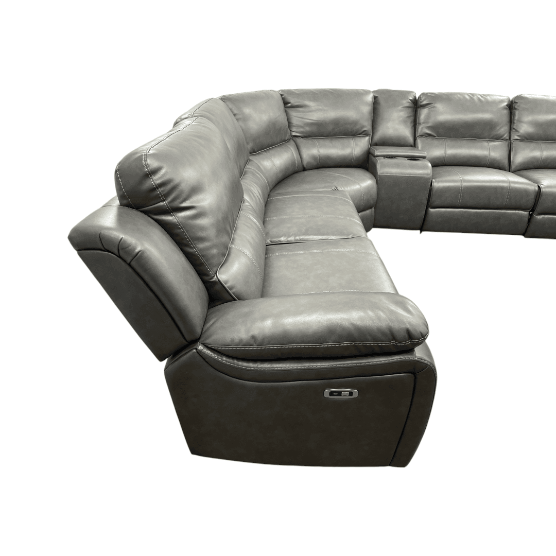 Latitude Run Jeanna Modern & Contemporary 6-Piece Modular Power Reclining Sectional Sofa with Integrated Console and USB Charging Port - Thumbnail 10
