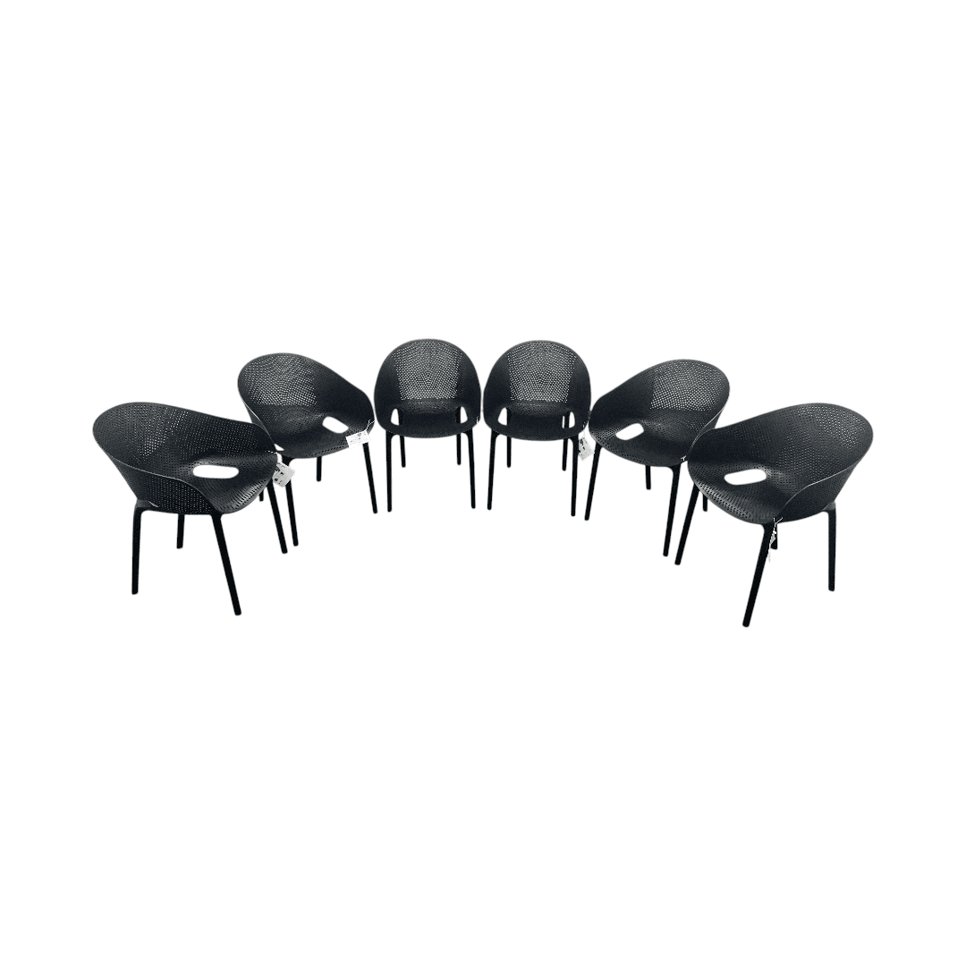 AllModern Farrah Stacking Patio Dining Armchair (Set of 6) - Thumbnail 4